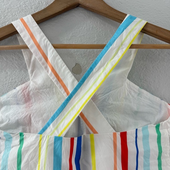 Crosby by Mollie Burch Rainbow Striped Mini Dress Size Small - Picture 4 of 8